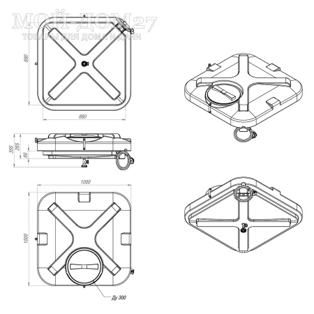 Бак для душа 150 литров с подогревом | Мой-Дом27 | Оснащен электронагревателем 2кВт, обеспечивает быстрый и равномерный нагрев воды в баке.
Нагрев 150 литров с 10 до 40 градусов примерно за 2,5 часа.
Устойчивость к солнечному излучению и температурным воздействиям.
В комплектацию входит боковой штуцер для залива воды, индикатор уровня жидкости и душевая лейка.